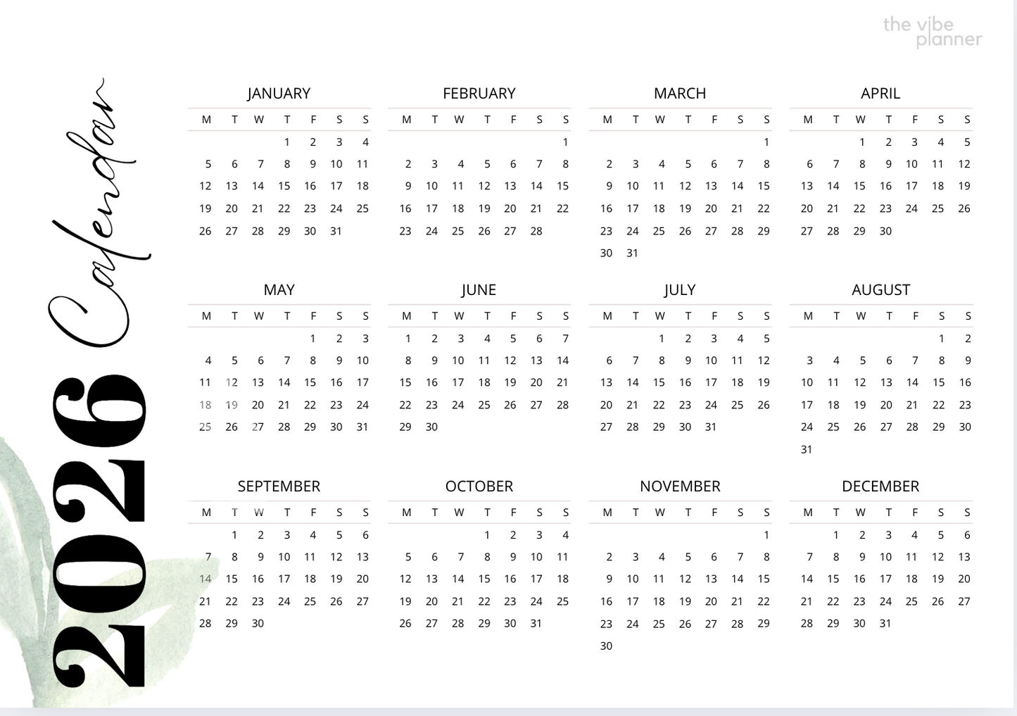 The Intentional Year: 2026 Desk Calendar *PREORDER*