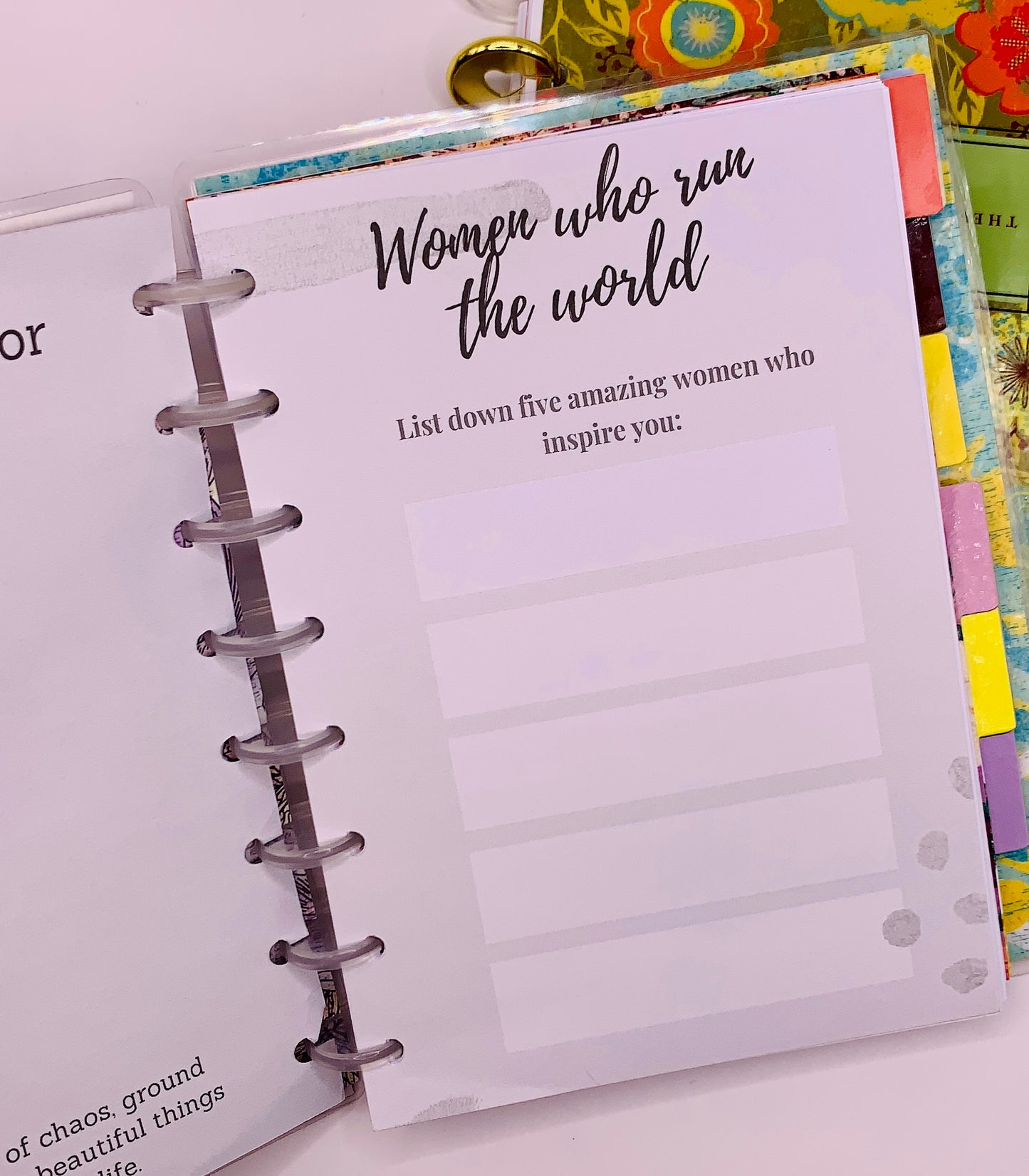 Cream and Strawberries Notebook - Discbound - The Vibe Planner