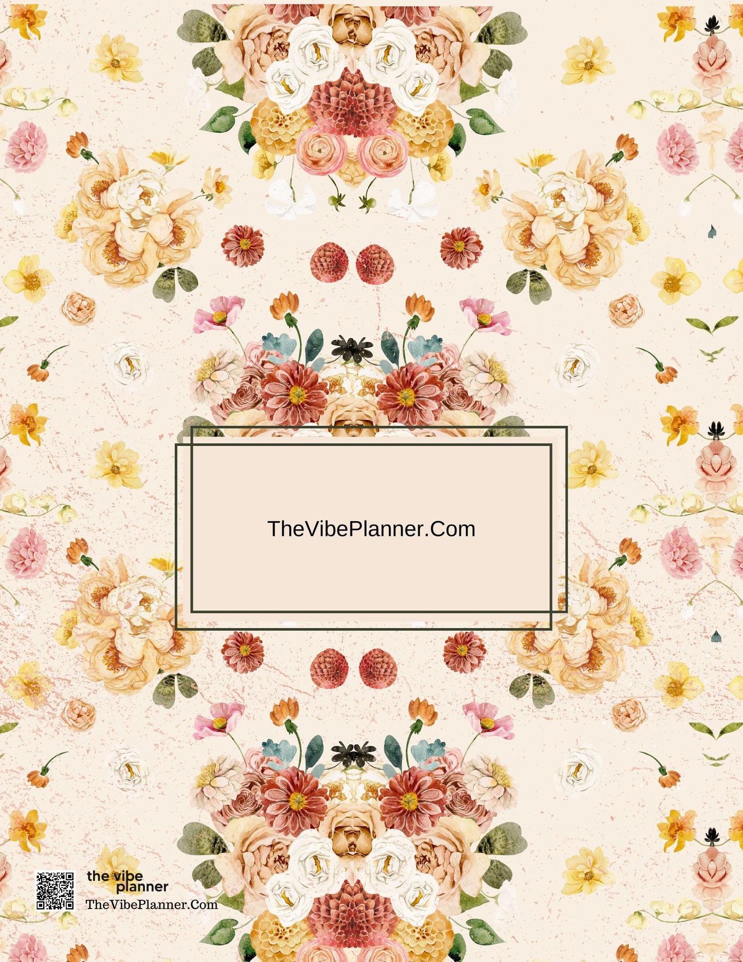 Cream and Strawberries Notebook - Discbound - The Vibe Planner